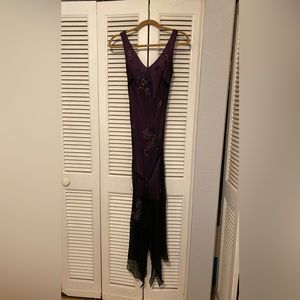 Women’s Vintage V Neck Beaded Dress Size 6